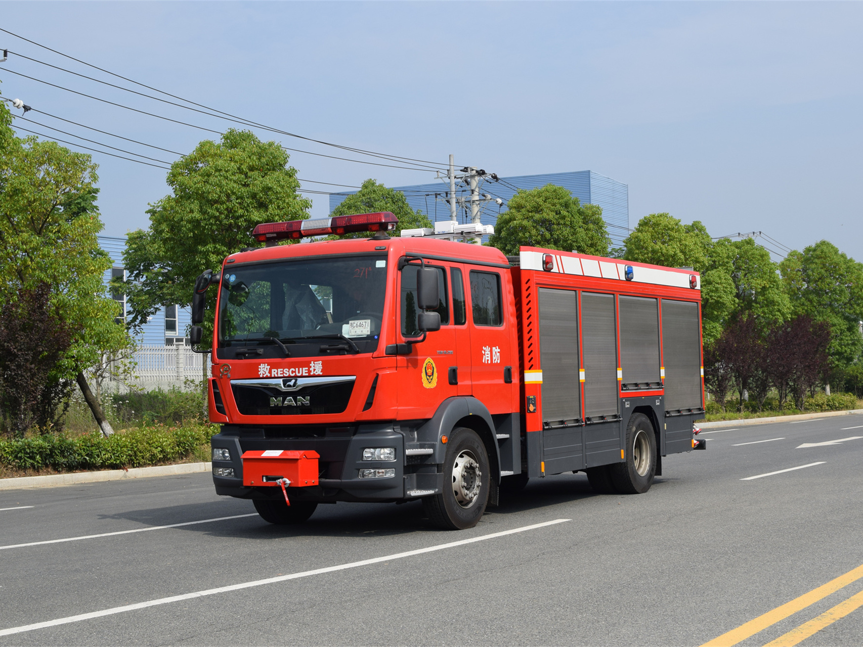 4噸曼恩壓縮空氣泡沫消防車